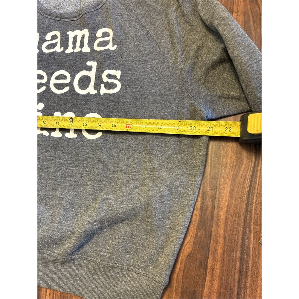Grayson Threads, mama needs wine, gray/white sweatshirt size Small - Picture 3 of 5